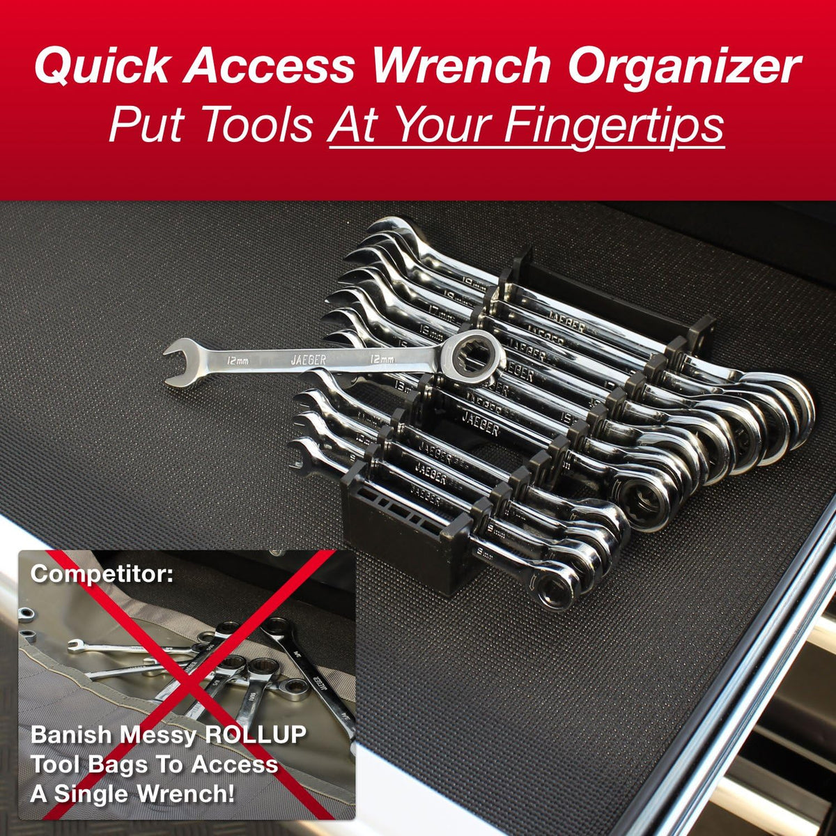 12pc Ratcheting Wrenches with Wrench Organizer, Pack of 2 X7553