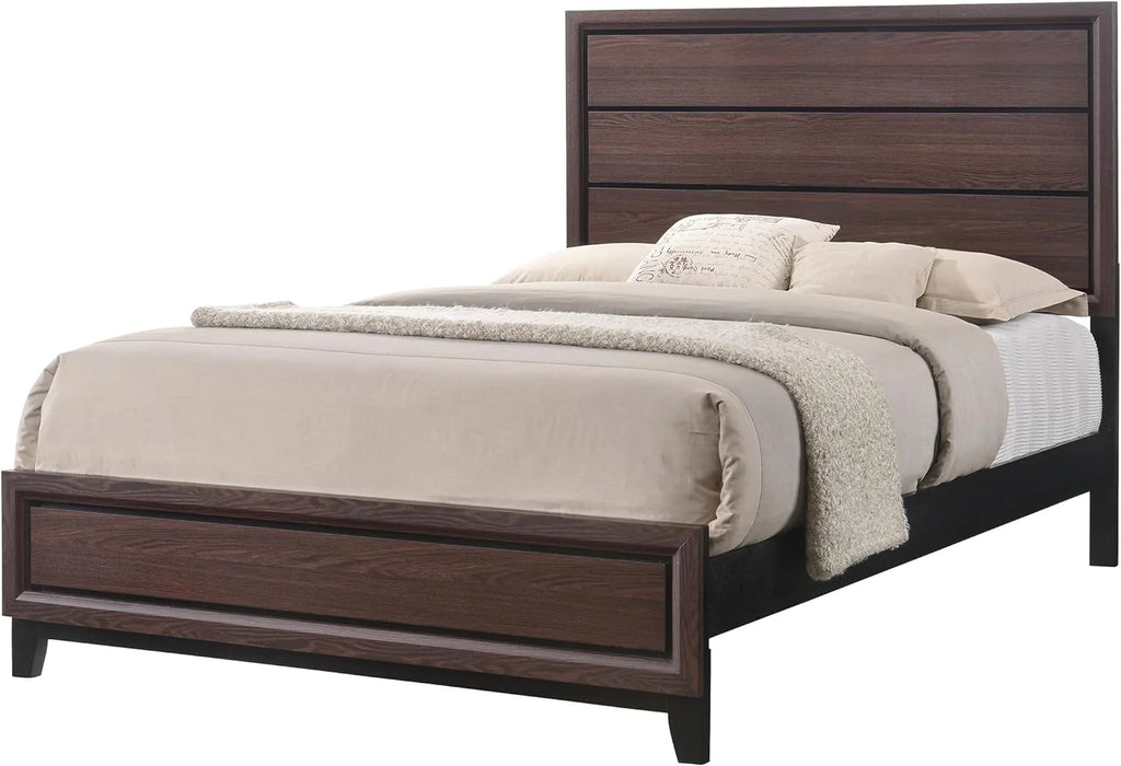 5-Piece Queen Size Bedroom Set with Dresser Mirror and 2 Night Stands U312