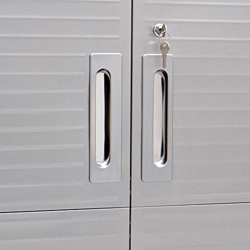 Solid Steel Lockable Metal Storage Cabinet with Adjustable Shelves, 48" W x 24" D x 72" H Z4767