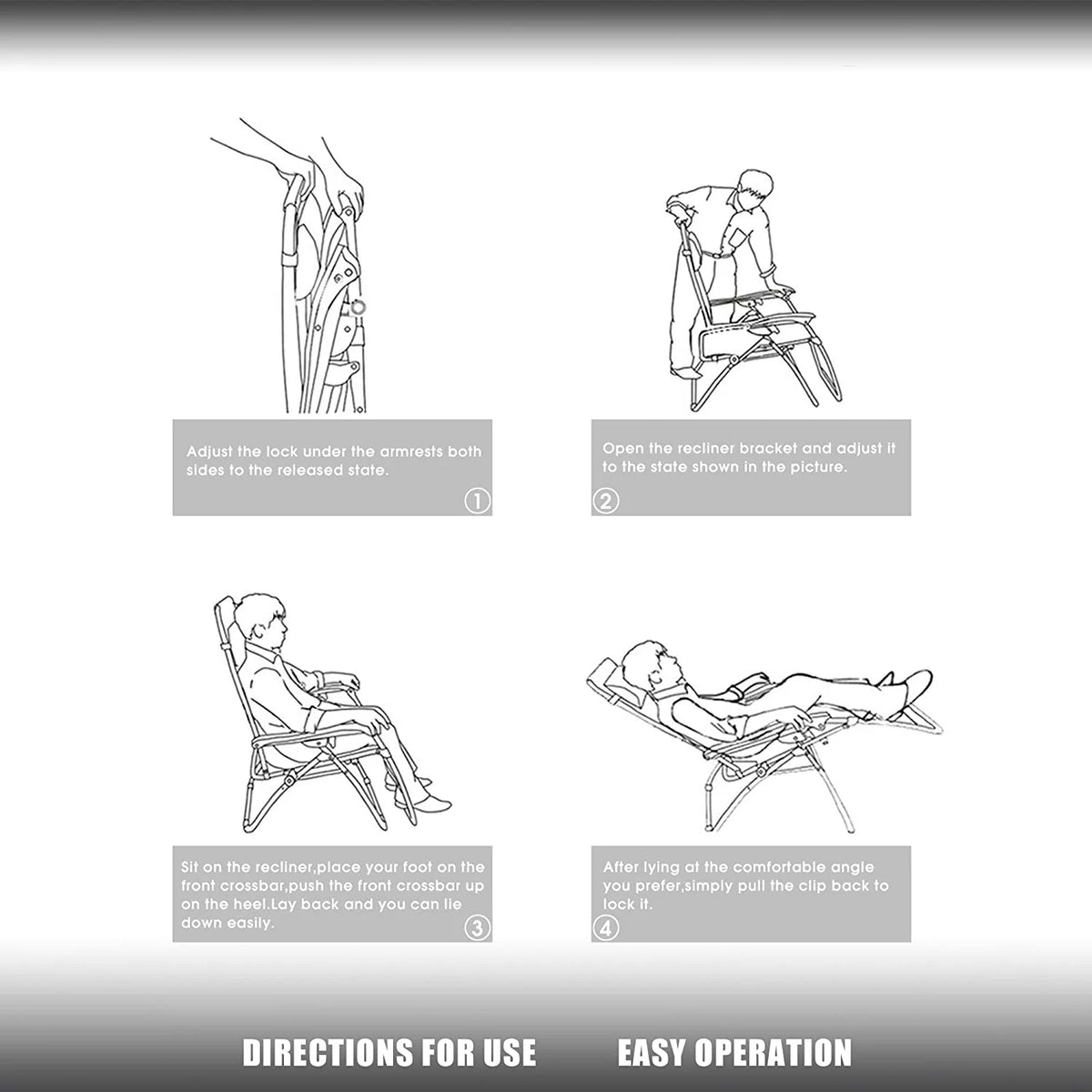 2-pack Zero Gravity Chair Folding Adjustable Recliners E43568