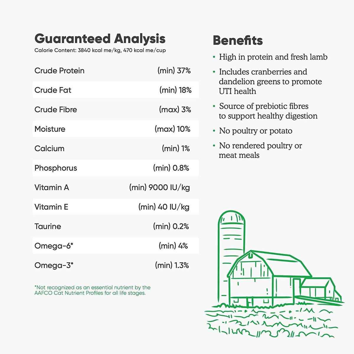 Grain Free Lamb Dry Cat Food C46003