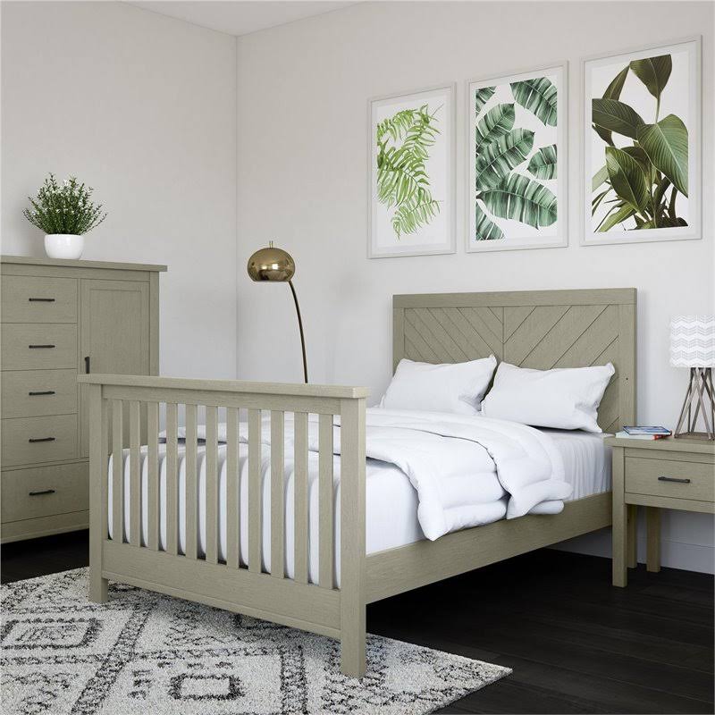 Wooden Bed Rails in Mineral Gray G61071