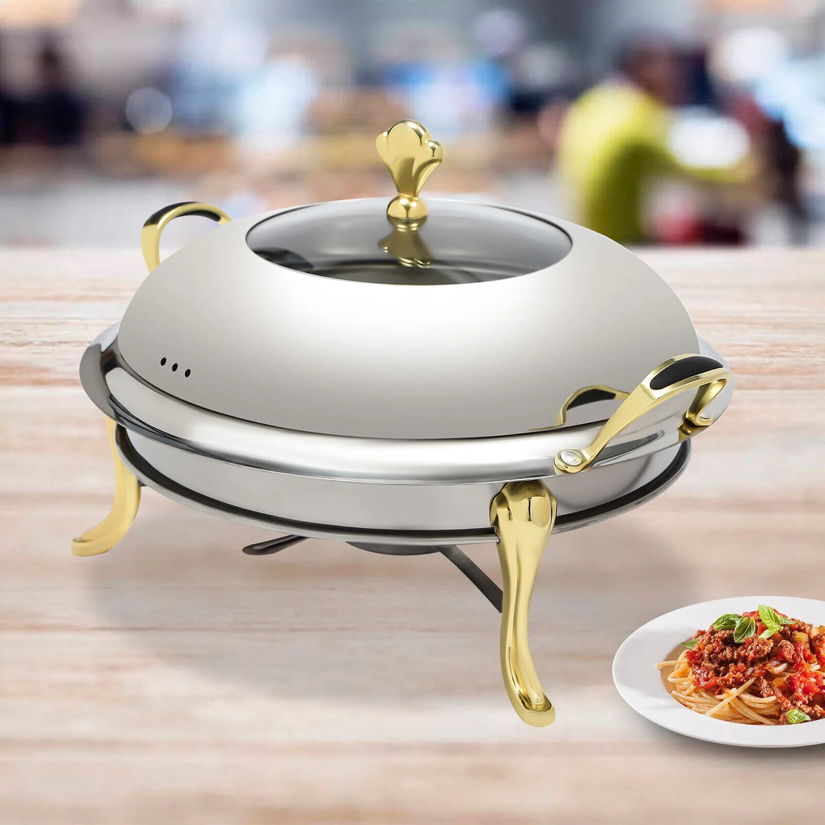 5 Quart Stainless Steel Chafing Dish V36610