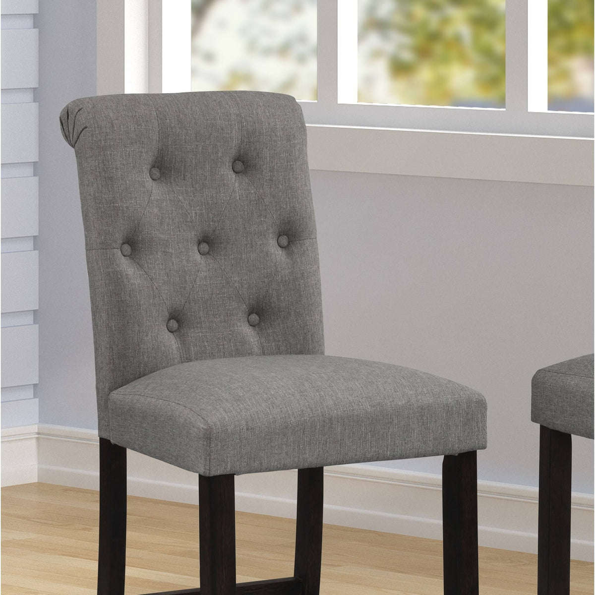 Solid Wood Tufted Barstool, Set of 2 H65257