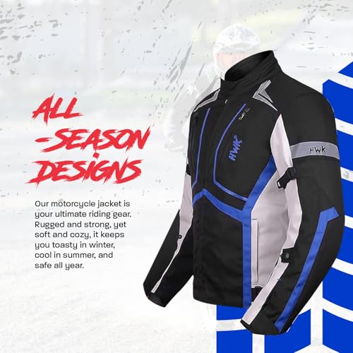 Motorcycle Jacket with Cordura Fabric and Armor Foam Padding Red 2X-Large M87182