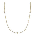 Gold-plated Sterling Silver Clear CZ Chain Necklace R2539