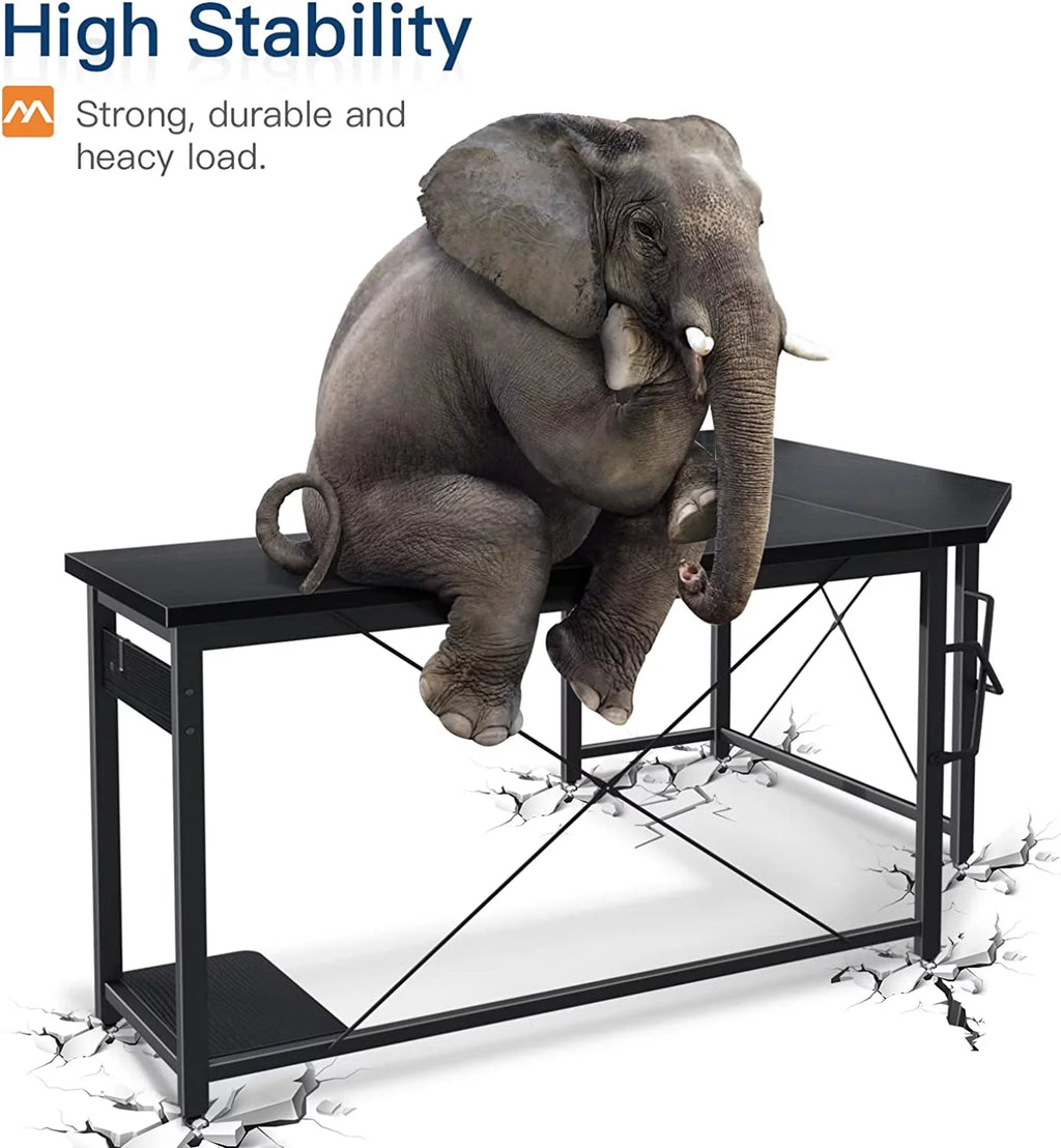 66" L Shaped Black Gaming Desk M152722