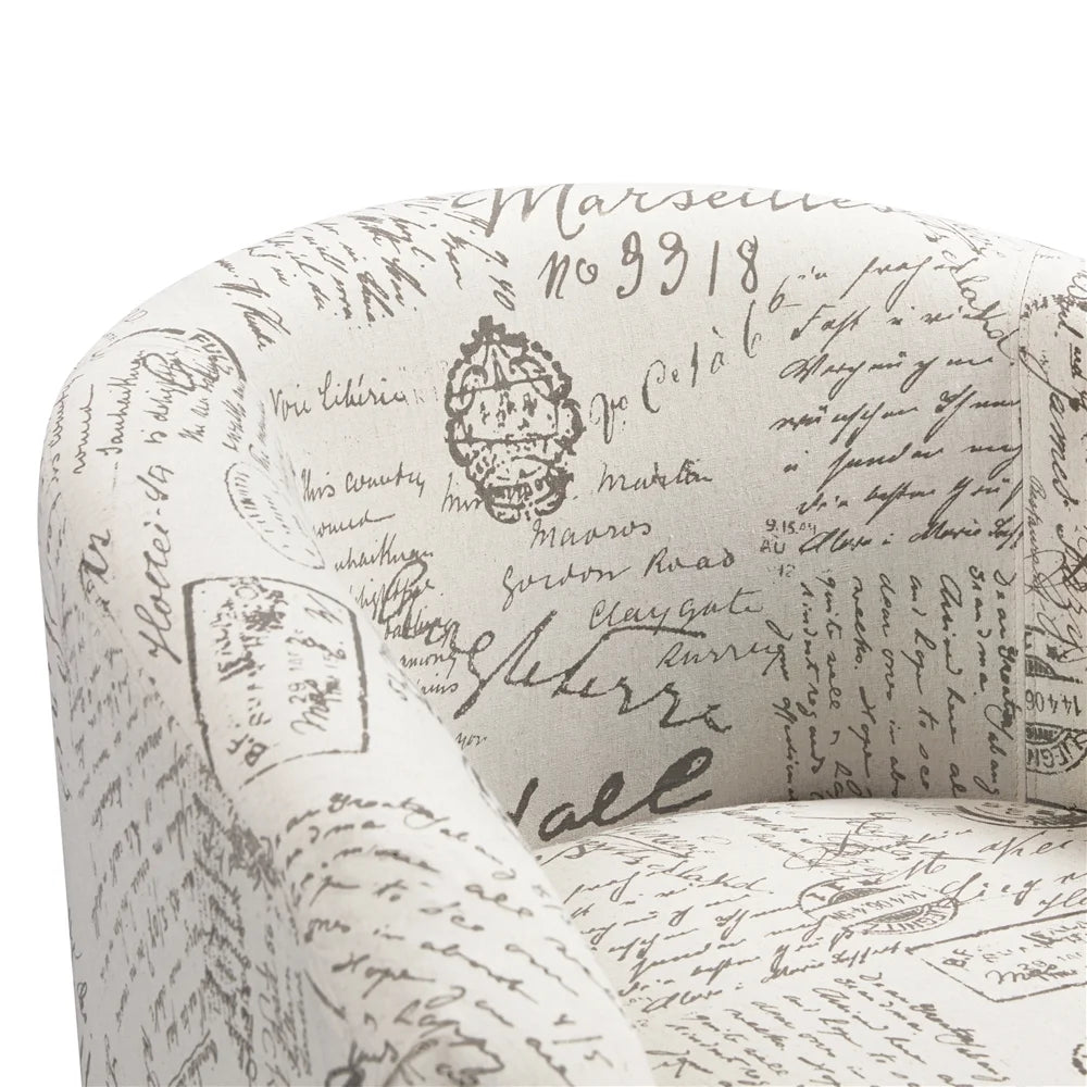Fabric Accent Arm Chair and Ottoman Set Z272711