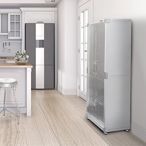 Solid Steel Lockable Metal Storage Cabinet with Adjustable Shelves, 48" W x 24" D x 72" H Z4767