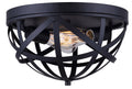 2 Light Flush Mount Black C955