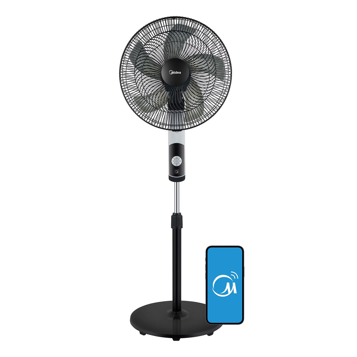 16-inch Smart Pedestal DC Fan with Wi-Fi, Black D595
