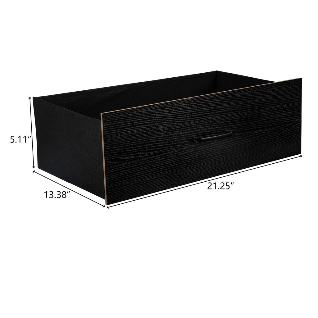Black 4 Drawer Wood Dresser T3034