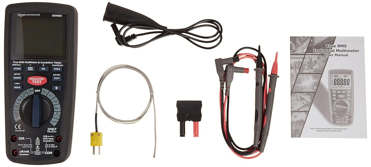 Insulation Tester with Multimeter Function, True RMS, CATIV 600V E796285