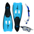 Blue Large Silicone Snorkeling Set S3713