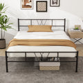 Twin Size Metal Platform Bed Frame with Headboard and Footboard K21273