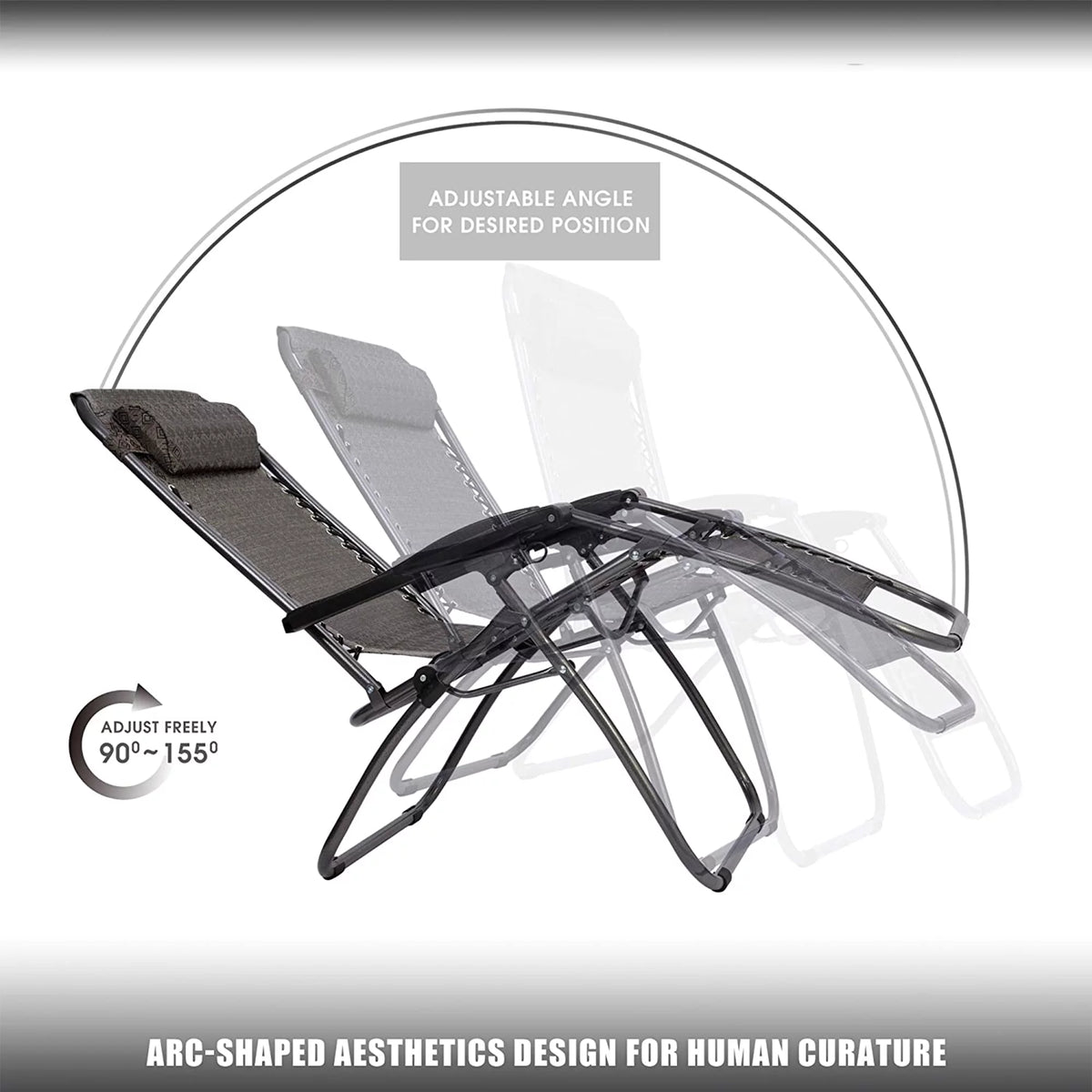 2-pack Zero Gravity Chair Folding Adjustable Recliners E43568