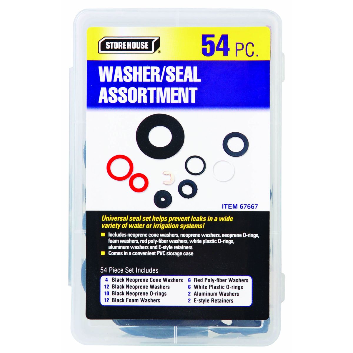 54 Piece Washer Seal Assortment B88551