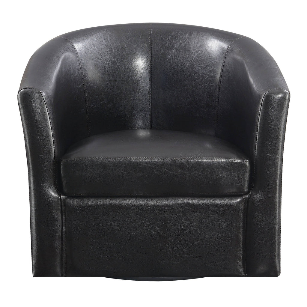 Red Faux Leather Swivel Armchair N414842