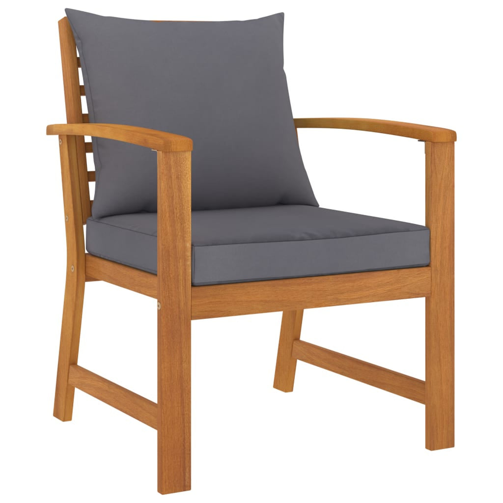5 Piece Solid Acacia Wood Garden Set with Cushion A1013
