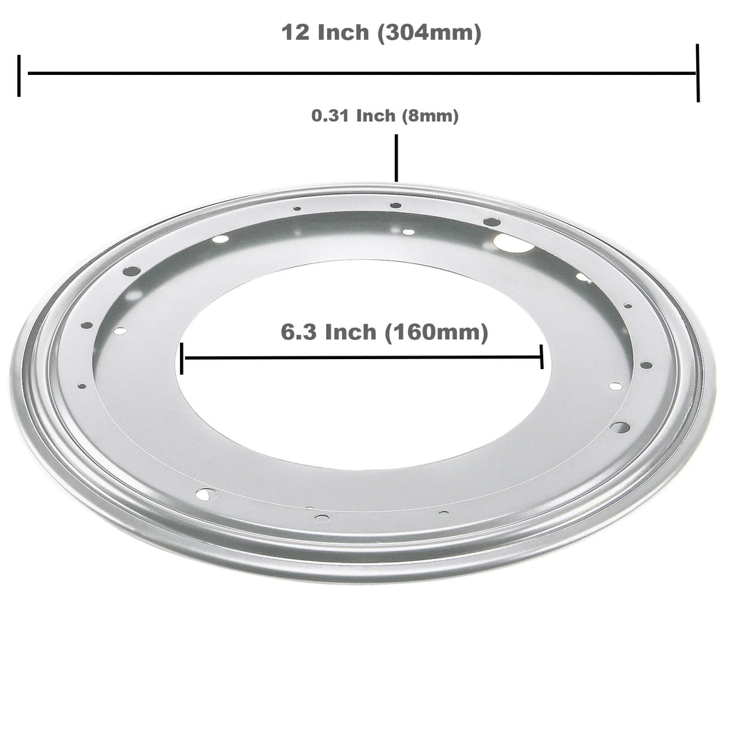 4 Pack 12 inch Lazy Susan Hardware with Screws and Pads U515
