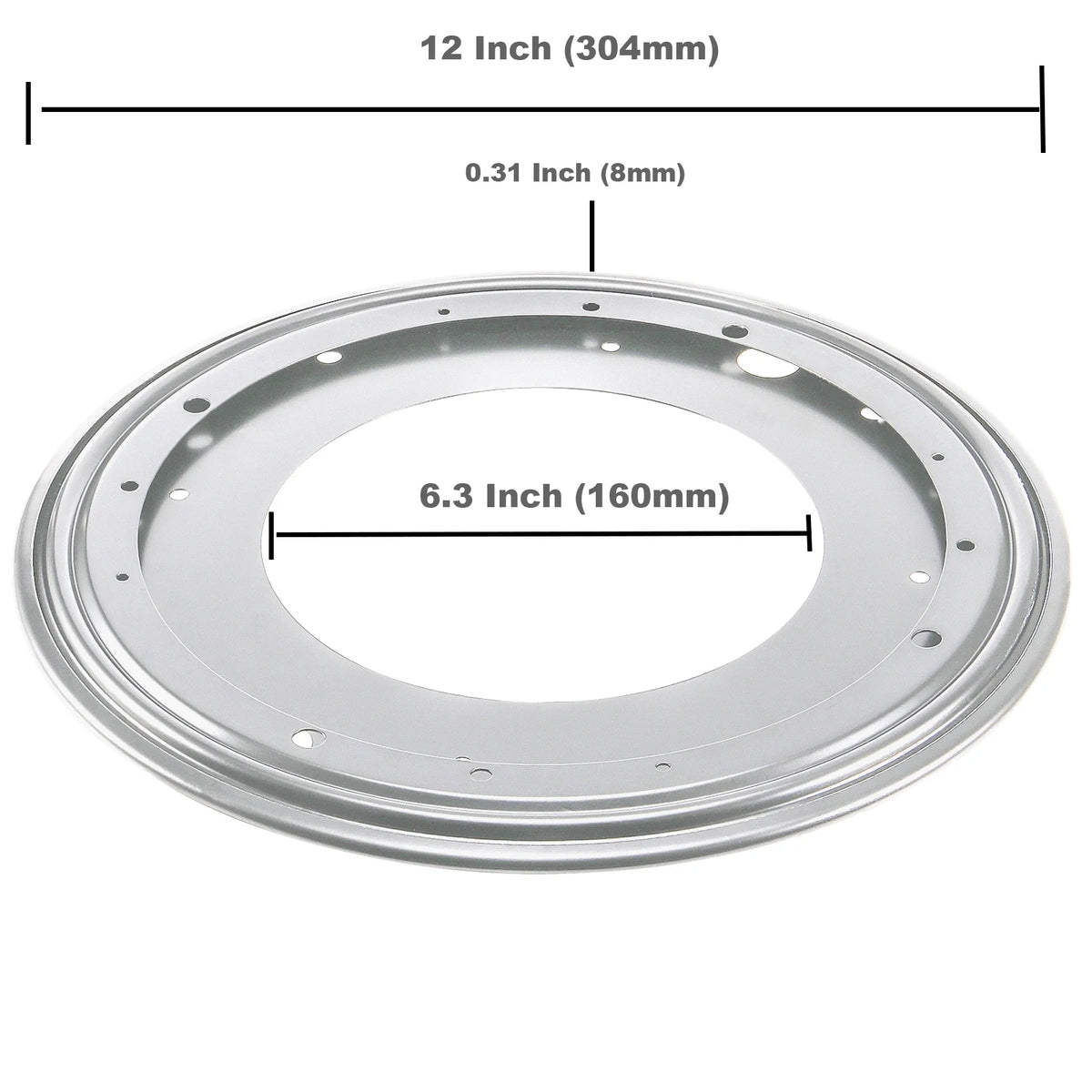 4 Pack 12 inch Lazy Susan Hardware with Screws and Pads U515
