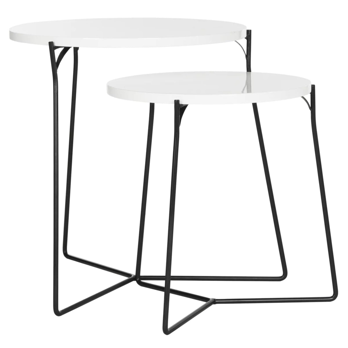 White Lacquer Stacking End Table M1257