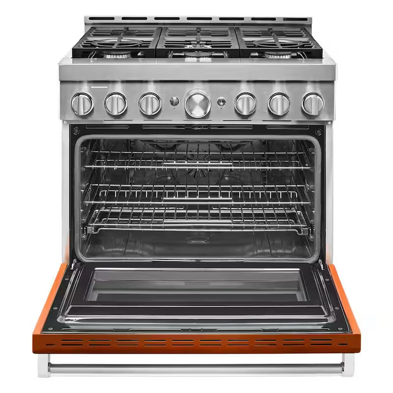 5.1 cu. ft. Smart Gas Range with Self-Cleaning and True Convection in Scorched Orange K31092