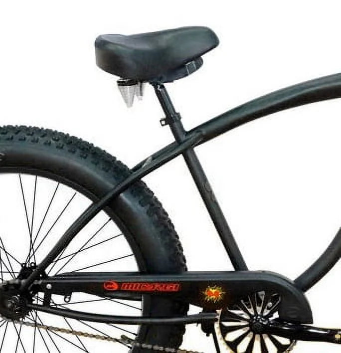 26 Beach Cruiser Coaster Brake Single Speed Matt Black C128