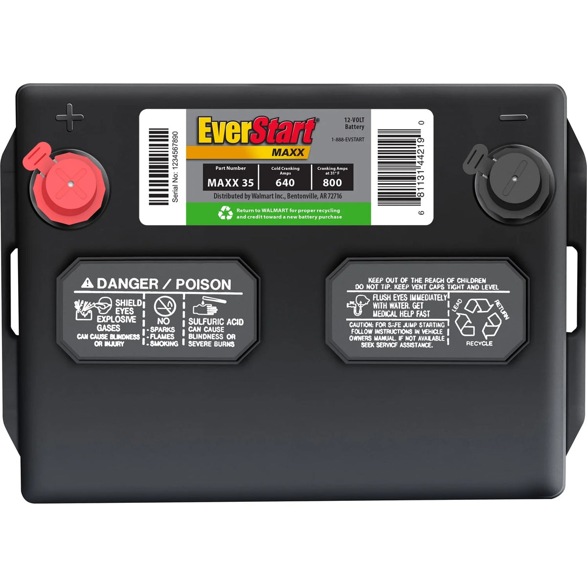 Lead Acid Automotive Battery Group Size 35 12 Volt 640 CCA X667972