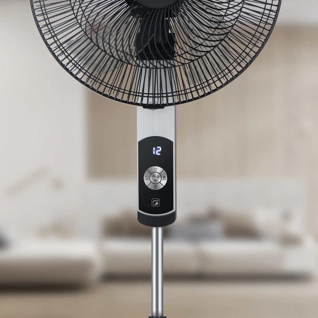 16-inch Smart Pedestal DC Fan with Wi-Fi, Black D595