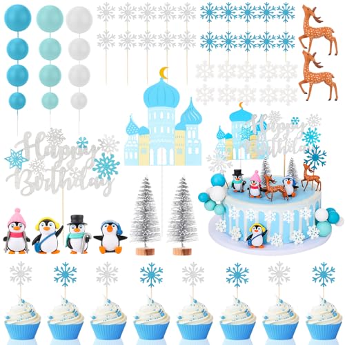 35 Piece Christmas Cake Topper Set W1436