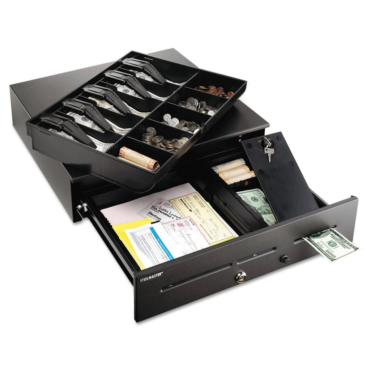 Black High-Security Cash Drawer R7686