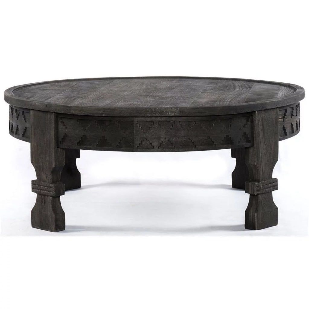 Solid Wood Hand-Carved Cocktail Table F36979