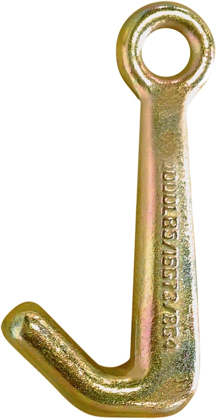 Tow Chain with 8 Inch Forged J Hook, Grade 70, 8 Foot, Pack of 2 D892