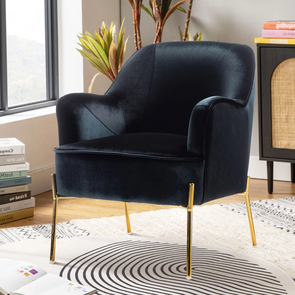 Pink Velvet Upholstered Accent Chair B823835
