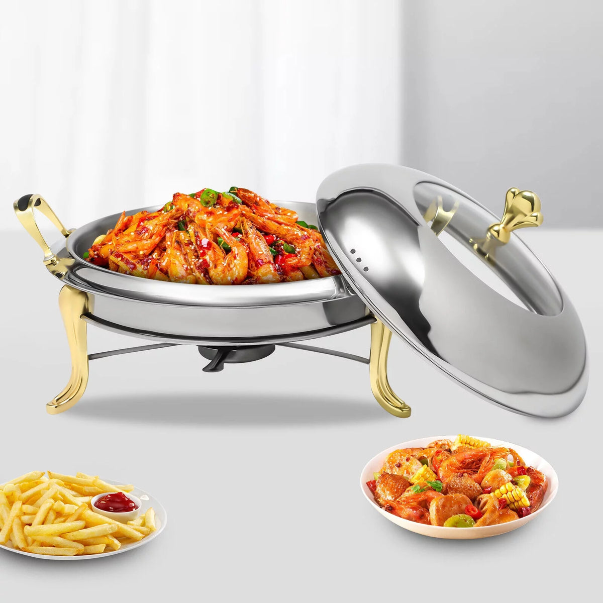 5 Quart Stainless Steel Chafing Dish V36610