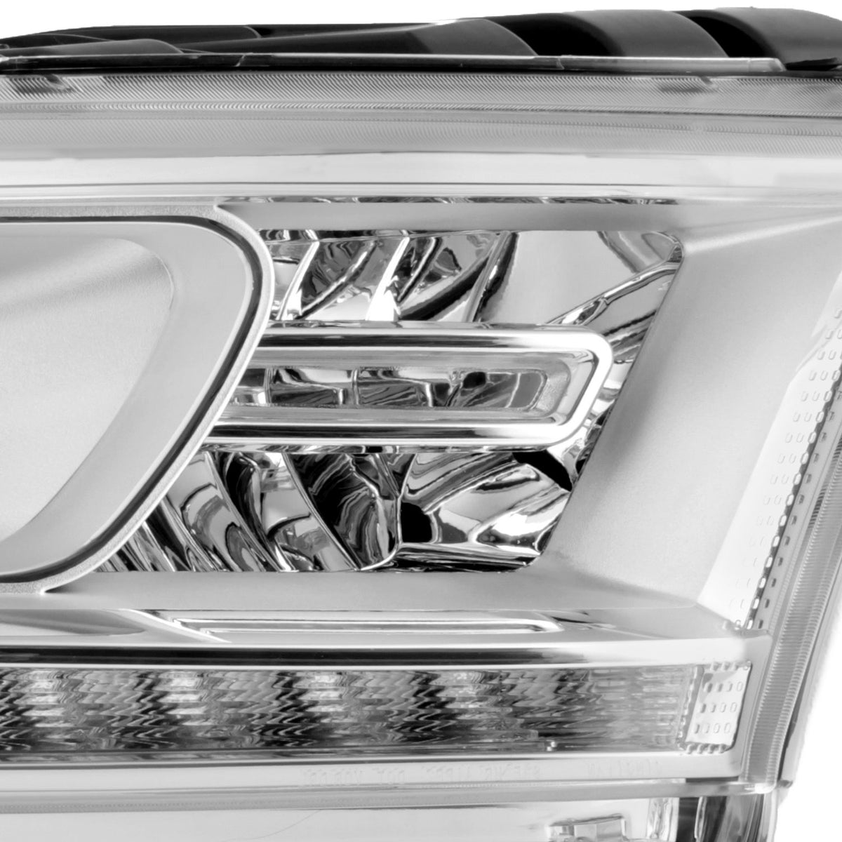 Chrome Bezel Projector Headlight with LED DRL O781310