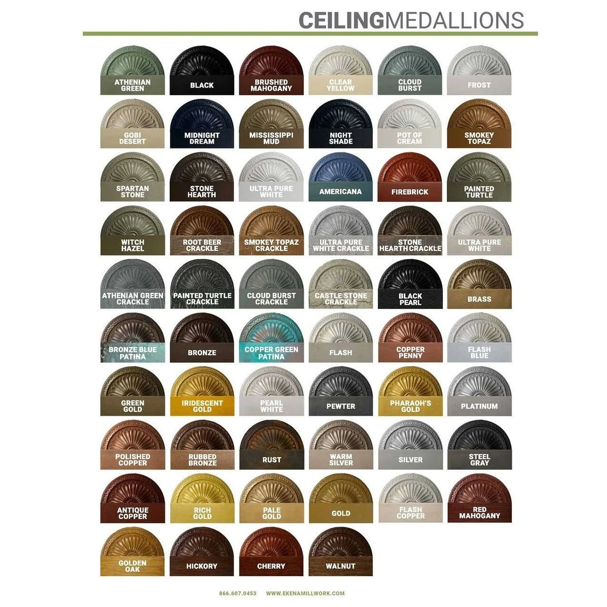 16 1/2x22OD x 3 5/8x22ID x 1 1/8x22P Ceiling Medallion R62589