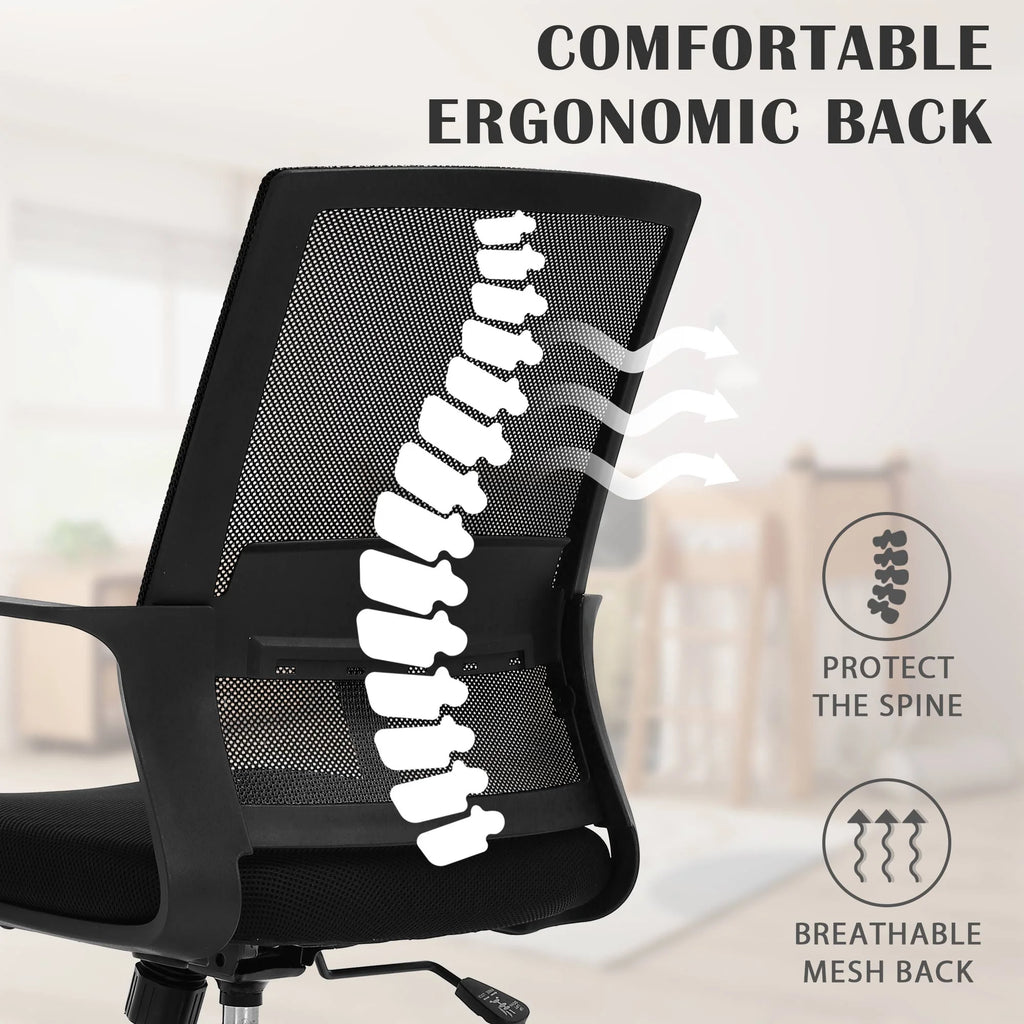 Mesh Office Chair with Lumbar Support Armrest R3572