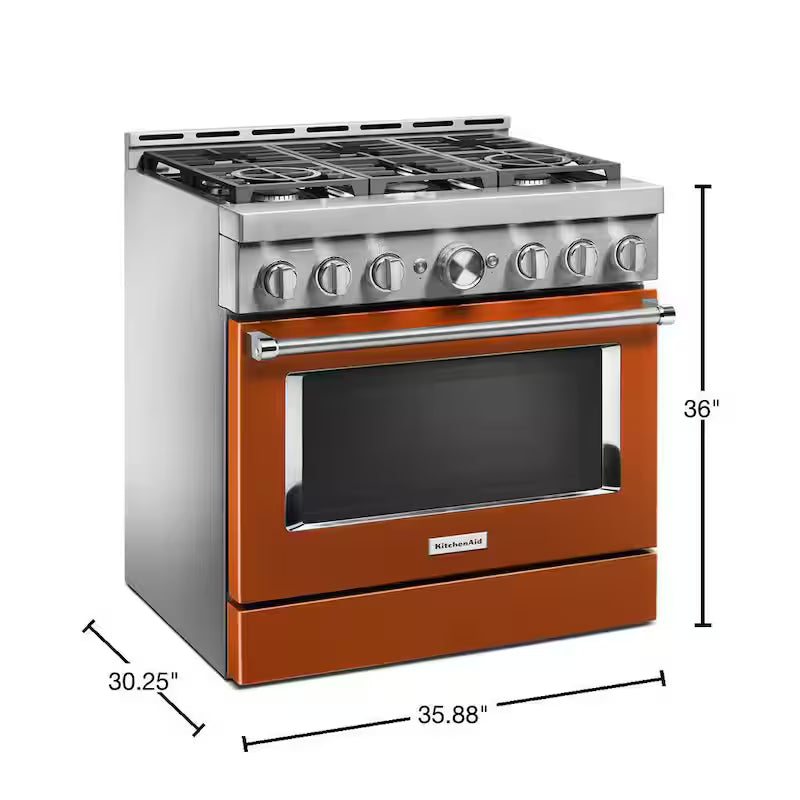 5.1 cu. ft. Smart Gas Range with Self-Cleaning and True Convection in Scorched Orange K31092