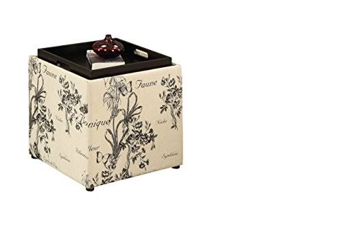 Botanical Print Ottoman V5915