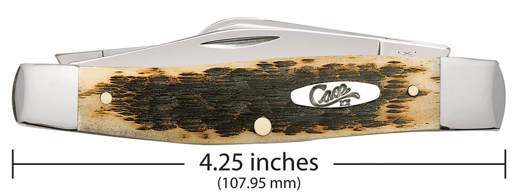 Smooth Jigged Amber Bone Stockman Knife B948