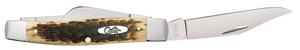 Smooth Jigged Amber Bone Stockman Knife B948