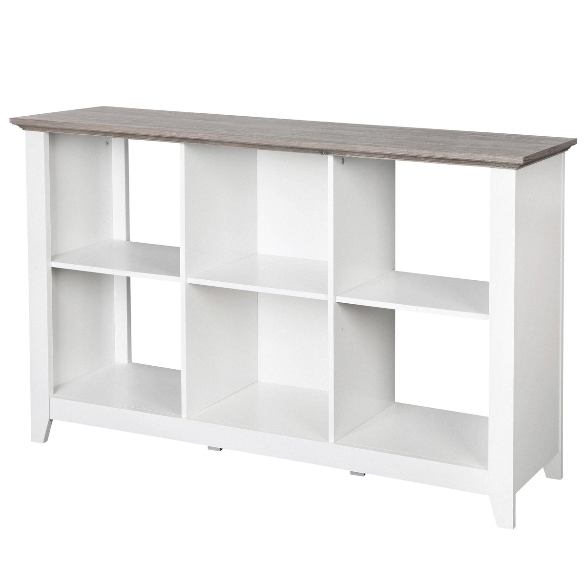 White 6-Cube Bookcase C418