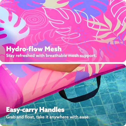 XL Fabric Covered Inflatable Pool Float with Headrest Y806