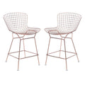 Rose Gold Wire Counter Chair Set of 2 R31688