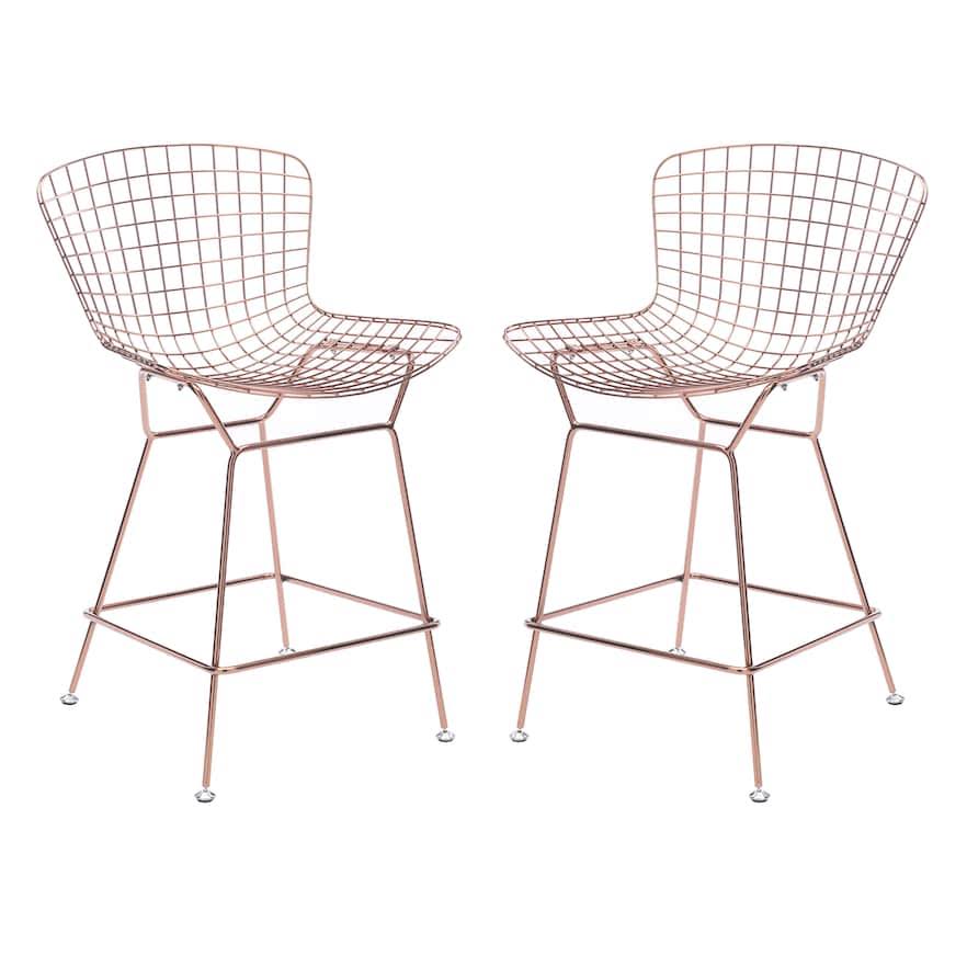 Rose Gold Wire Counter Chair Set of 2 R31688