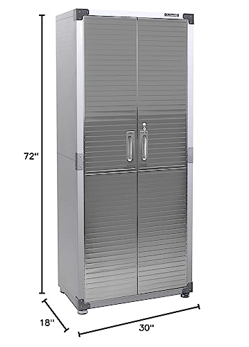 Solid Steel Lockable Metal Storage Cabinet with Adjustable Shelves, 48" W x 24" D x 72" H Z4767