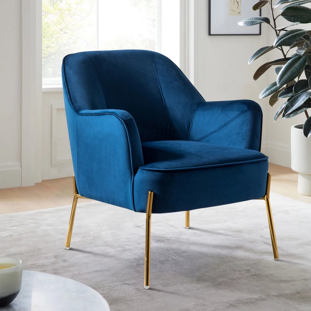Pink Velvet Upholstered Accent Chair B823835