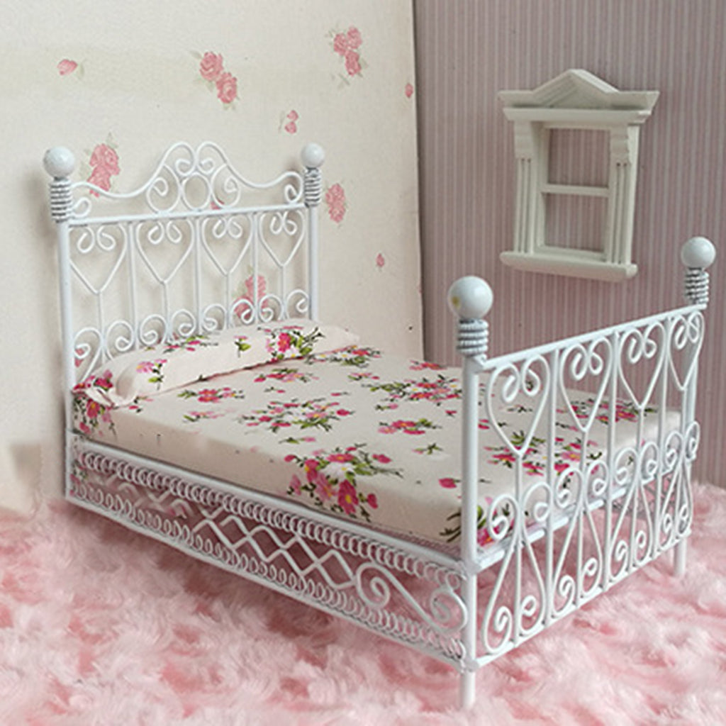 Metal Mini Double Bed Dollhouse Bed B88244